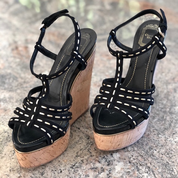 Dior Shoes - Christian Dior cork wedges